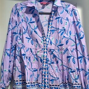 Lilly Pulitzer Pink and Blue Floral Top
